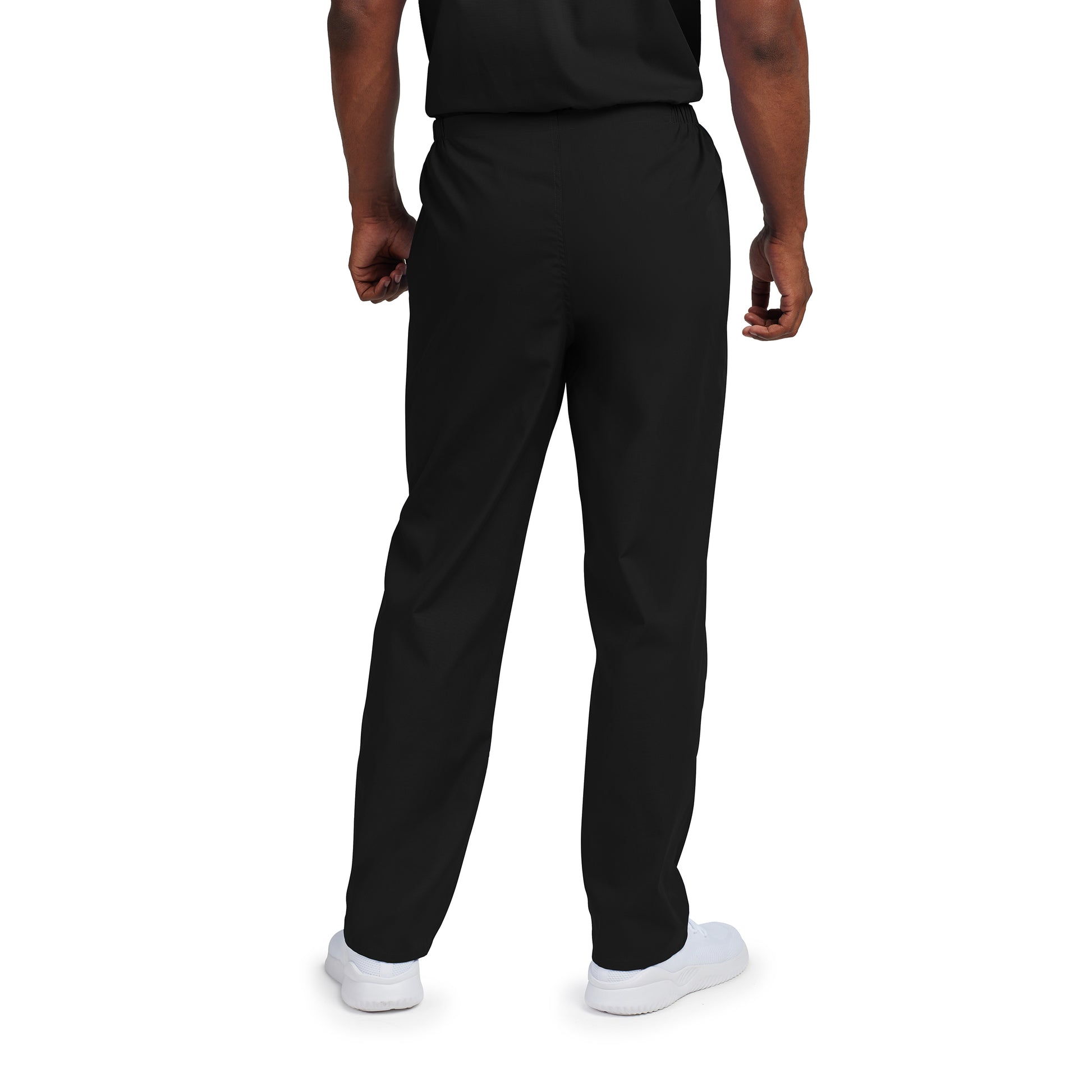 Scrub Zone LB411 Unisex No Pocket Flex Waist Scrub Pants Black Image