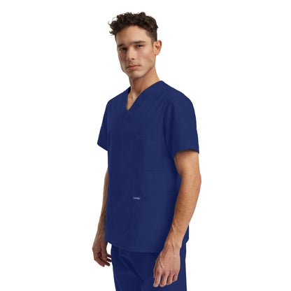 Essentials LT121 Unisex 3 Pocket V Neck Scrub Top Royal Blue Image