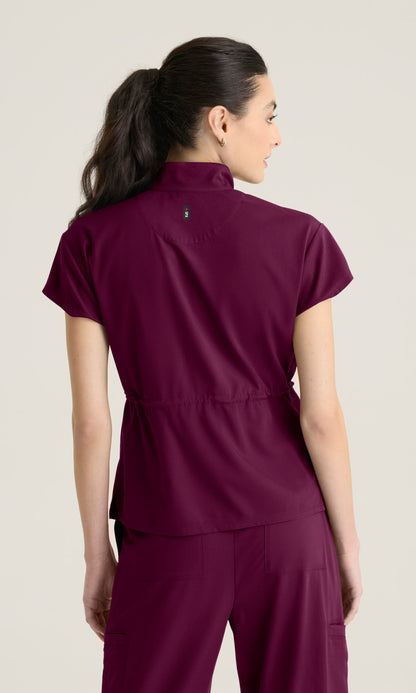 Grey's Anatomy Stretch GRST324 Nina Top Wine - back