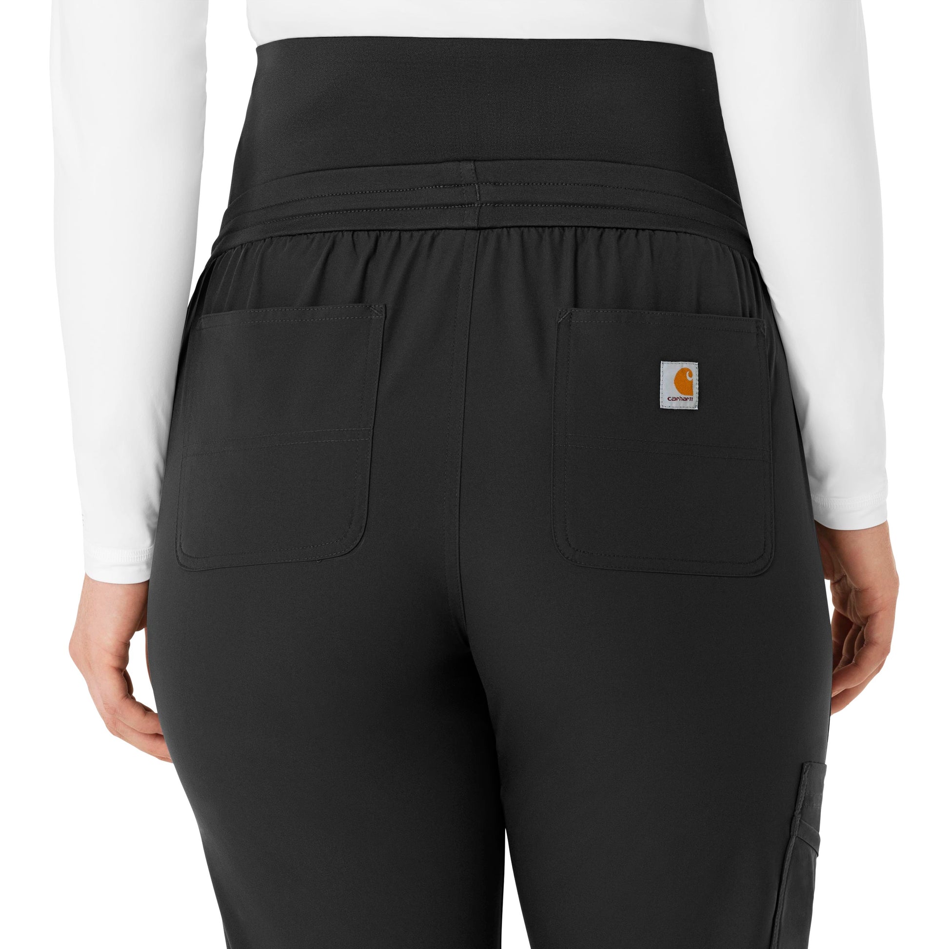 Force Essentials C54113 Maternity Jogger Scrub Pants Black Model Image Alternate | Carhartt