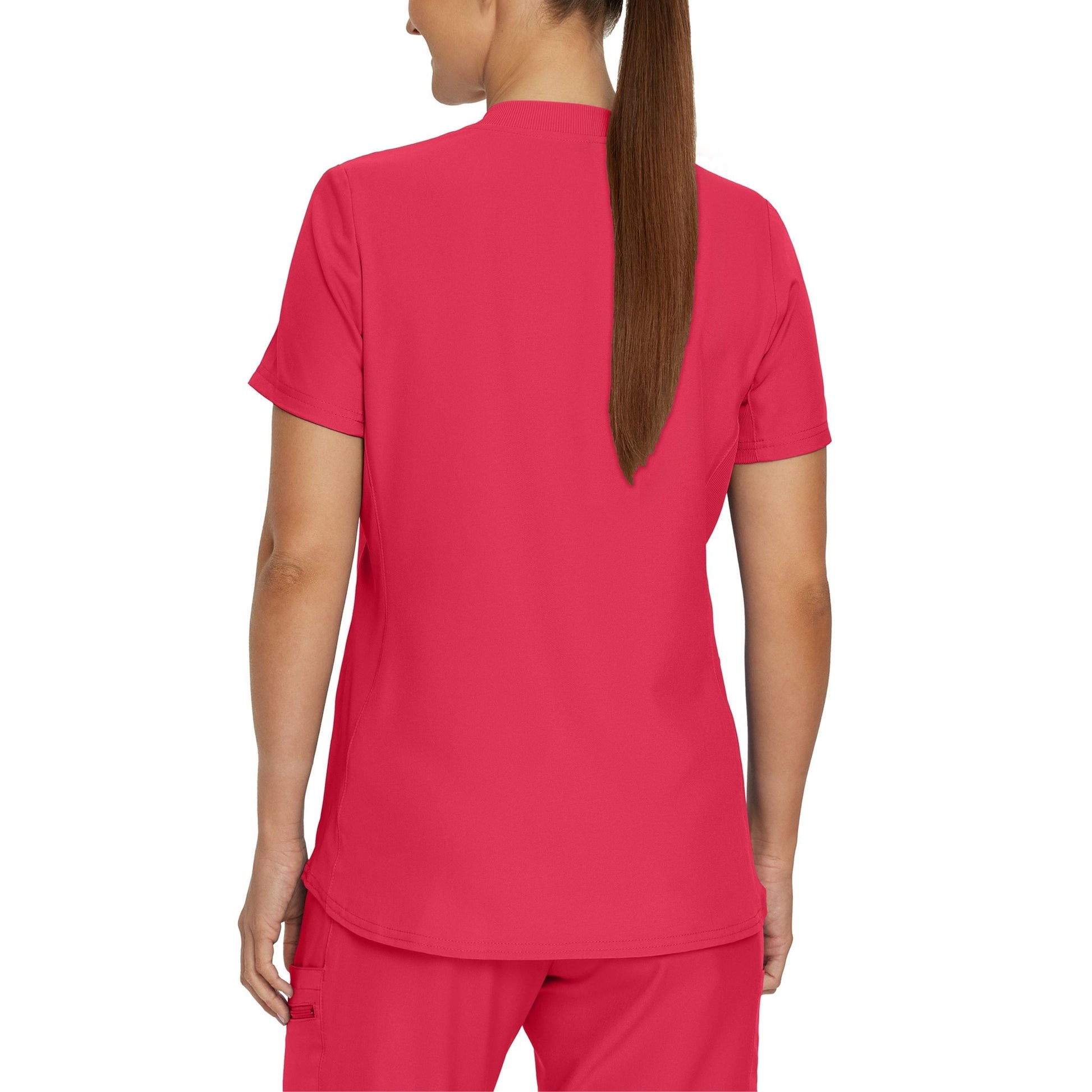 Forward LT100 Women's 3 Pocket V Neck Scrub Top Tea Berry Image