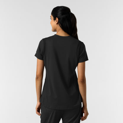 RENEW Knit 6559 Women's 2-Pocket Scrub Top Black