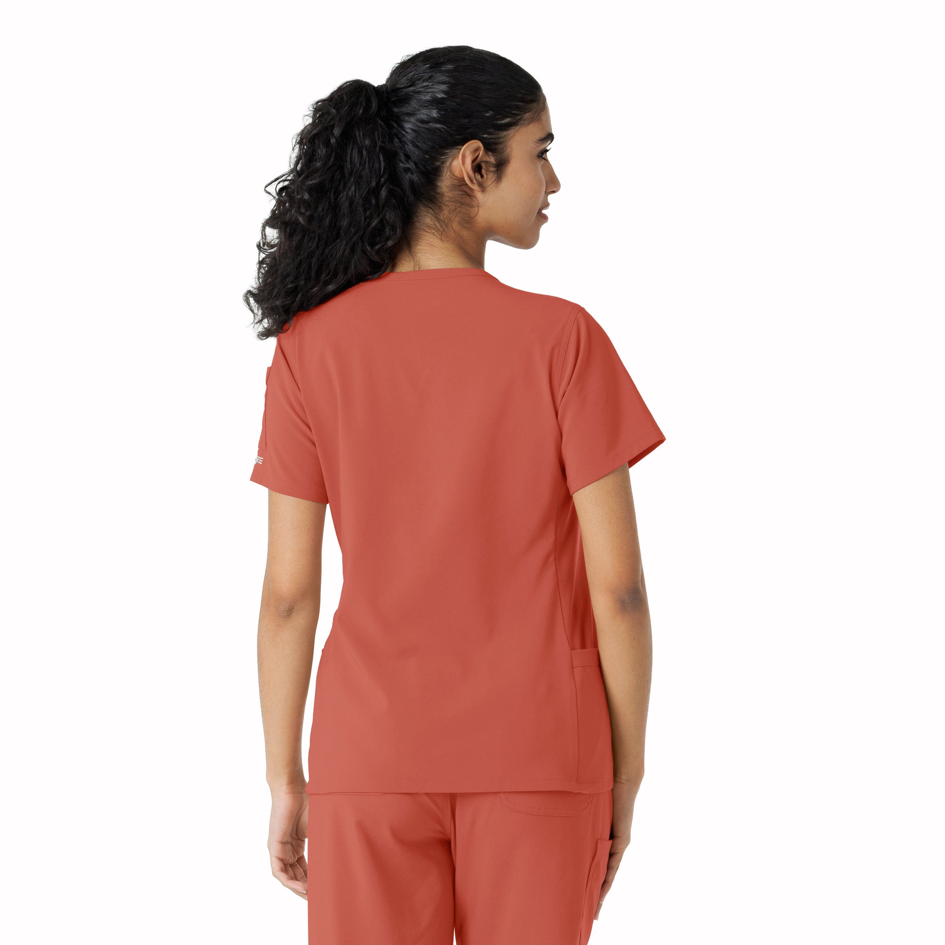 Force Cross-Flex C13310 Women's Knit Panel Scrub Top Dusty Cedar