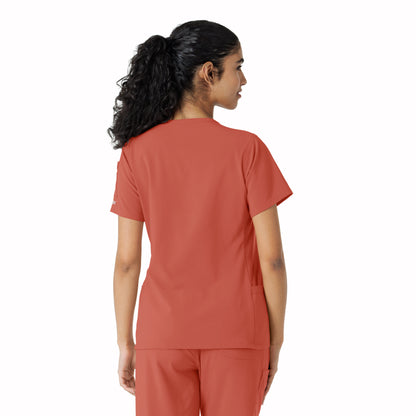 Force Cross-Flex C13310 Women's Knit Panel Scrub Top Dusty Cedar