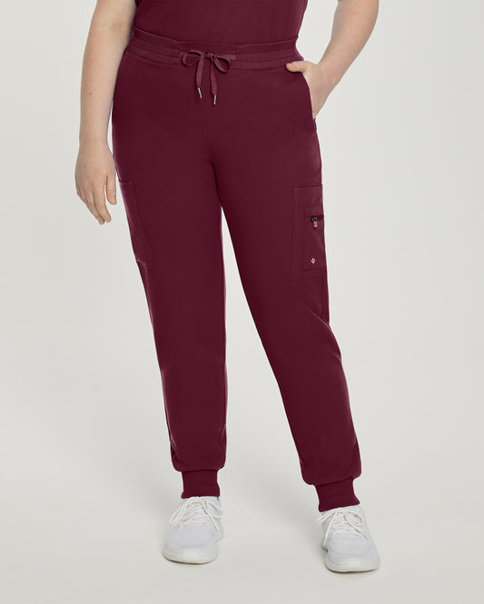 V-Tess 380 Women's Jogger Scrub Pants Wine Image