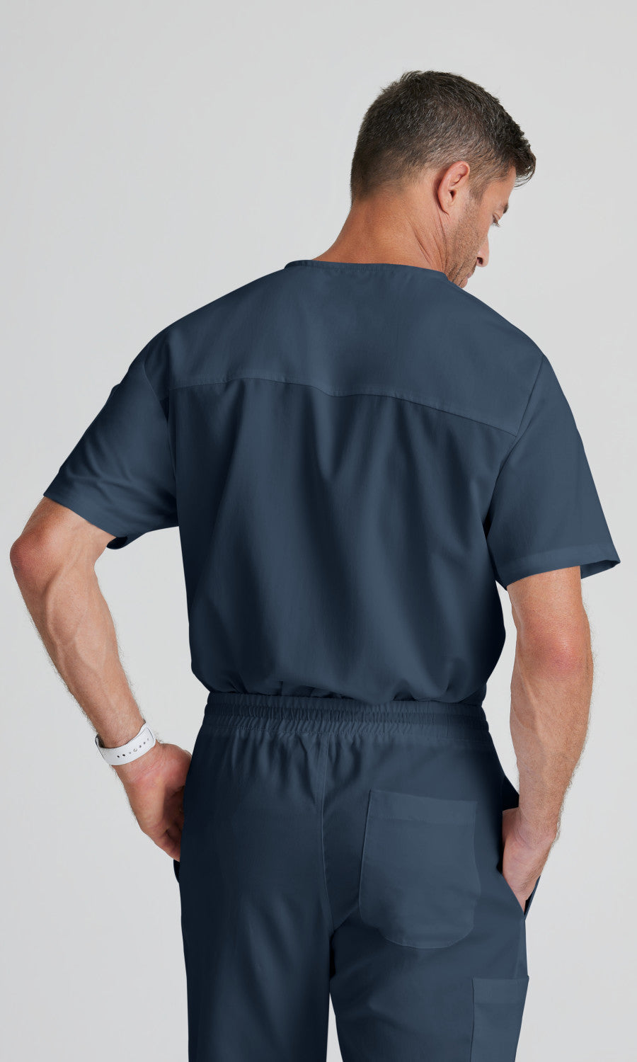 Grey's Anatomy GRT091 Evan Scrub Top Steel