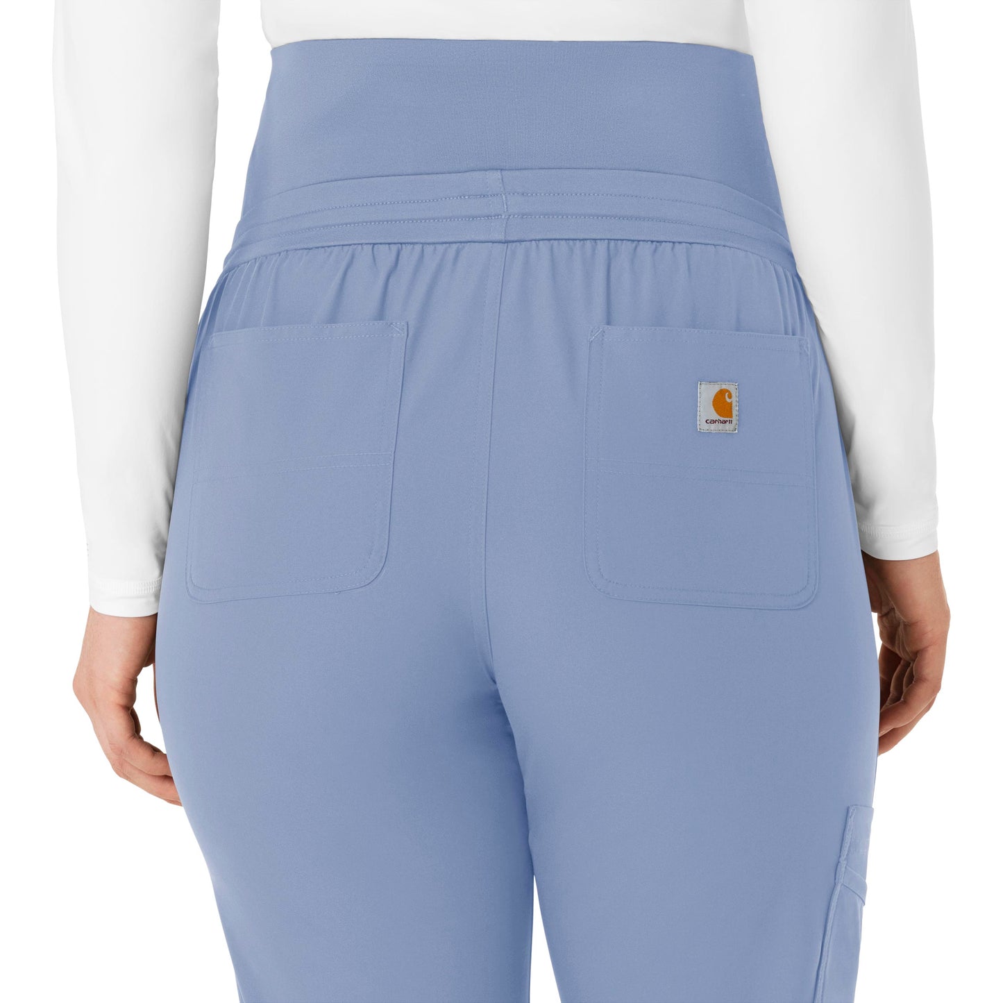 Force Essentials C54113 Maternity Jogger Scrub Pants Ceil Blue Model Image Alternate | Carhartt