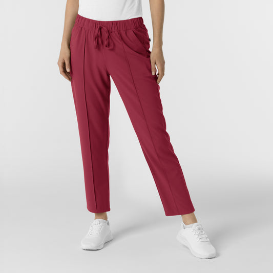 RENEW 5154 Women's Pintuck Scrub Pants Ruby