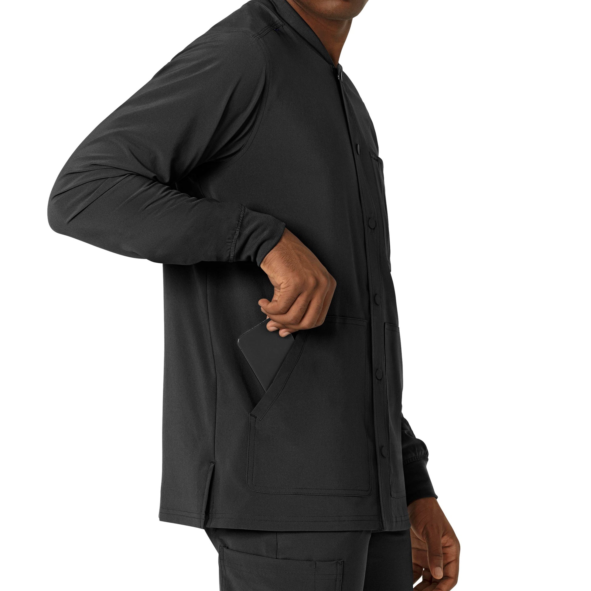 Force Cross-Flex C86210 Men's Shirt Jacket Black Model Image Alternate | Carhartt