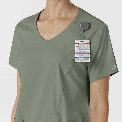 Boundless 6251 2-Pocket V-Neck Scrub Top Sage Model Image Alternate | Wink