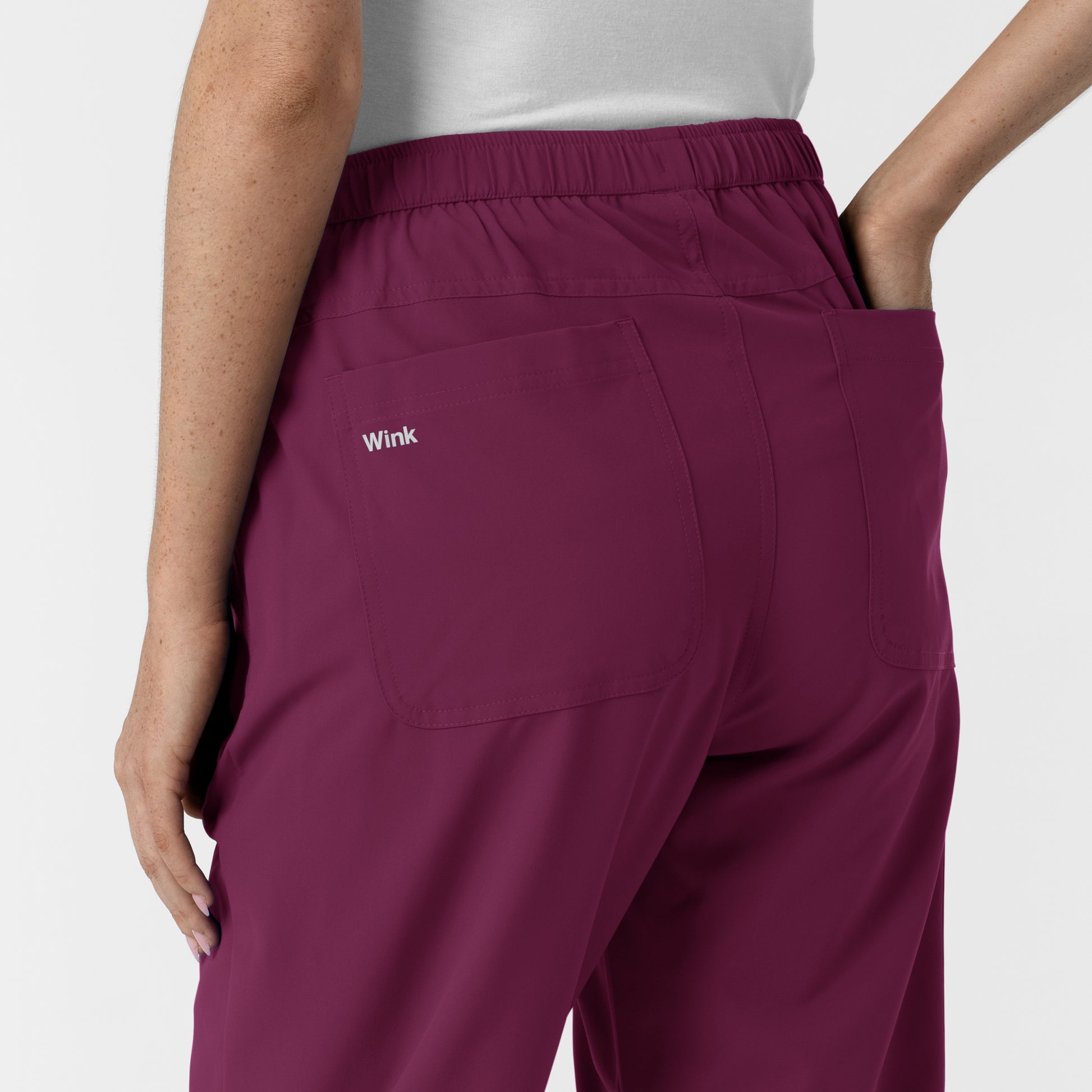 NURTUR 5280 Women's Slim Leg Scrub Pants Wine