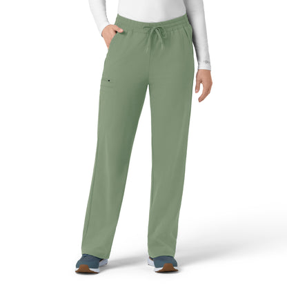 Force Cross-Flex C53190 Knit Women's Boot Cut Scrub Pants Green Slate