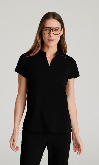 Grey's Anatomy Stretch GRST230 Avery Scrub Top Black