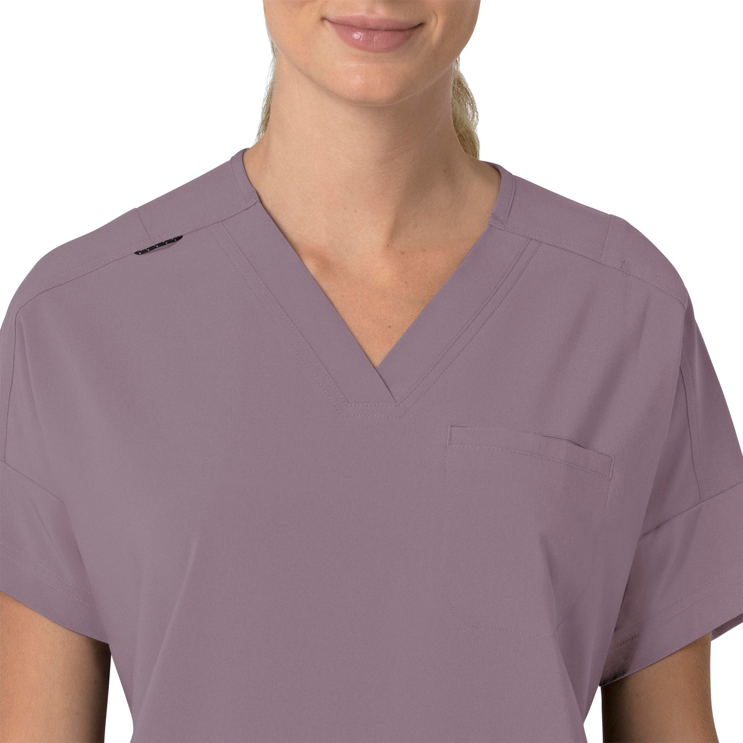 Force Cross-Flex C13110 Oversized V-Neck Scrub Top Lavender Mist Model Image Left Side | Carhartt