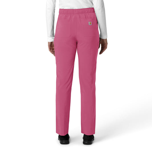 Force Cross-Flex C53210 Women's Straight Leg Cargo Scrub Pants Electric Fuschia