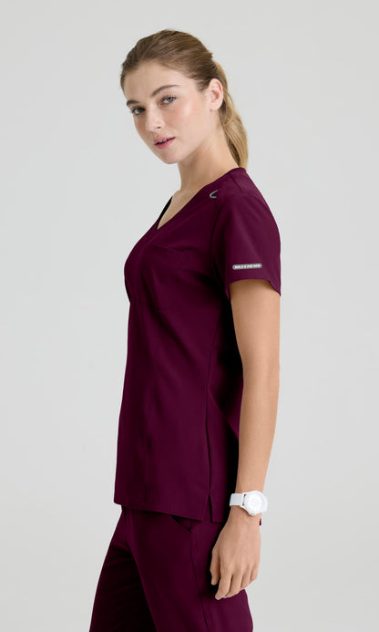 Skechers SKT147 Dignity Scrub Top Wine