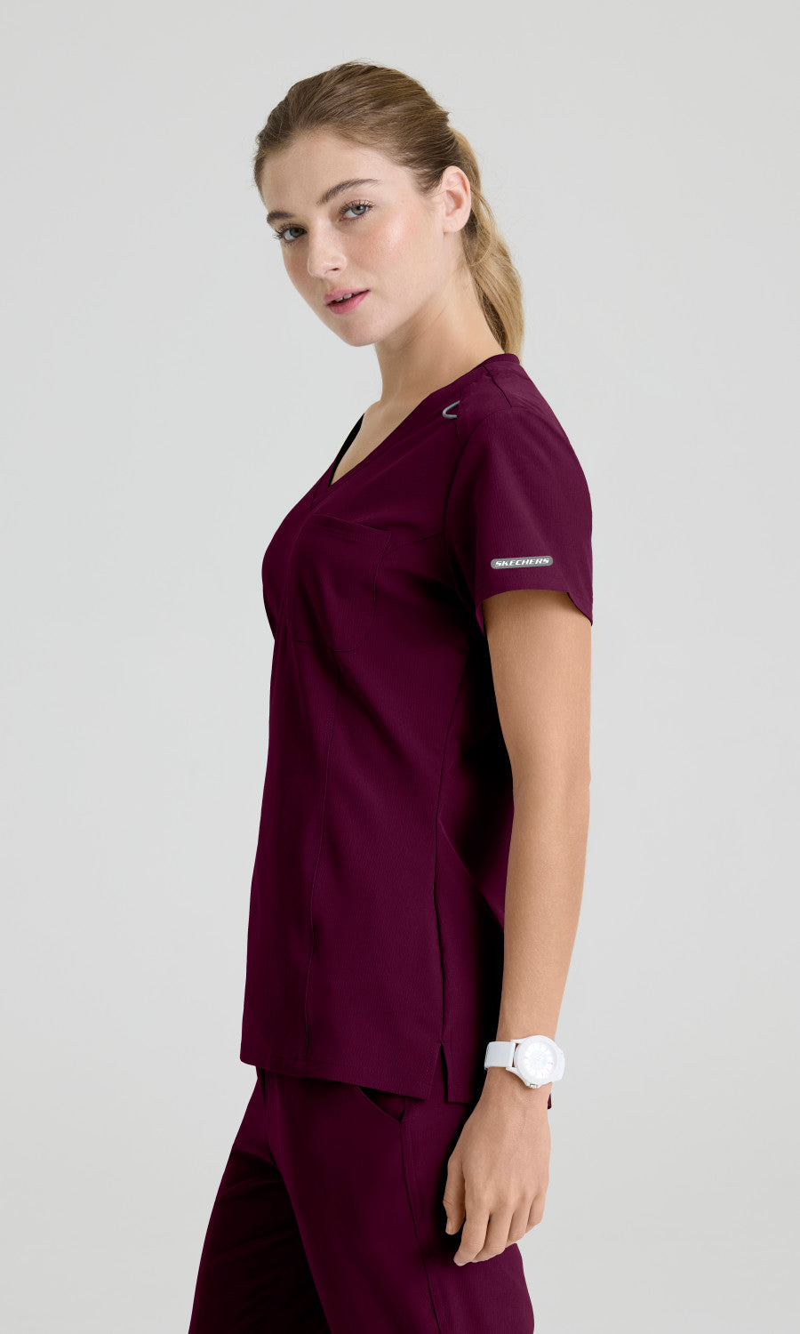 Skechers SKT147 Dignity Scrub Top Wine