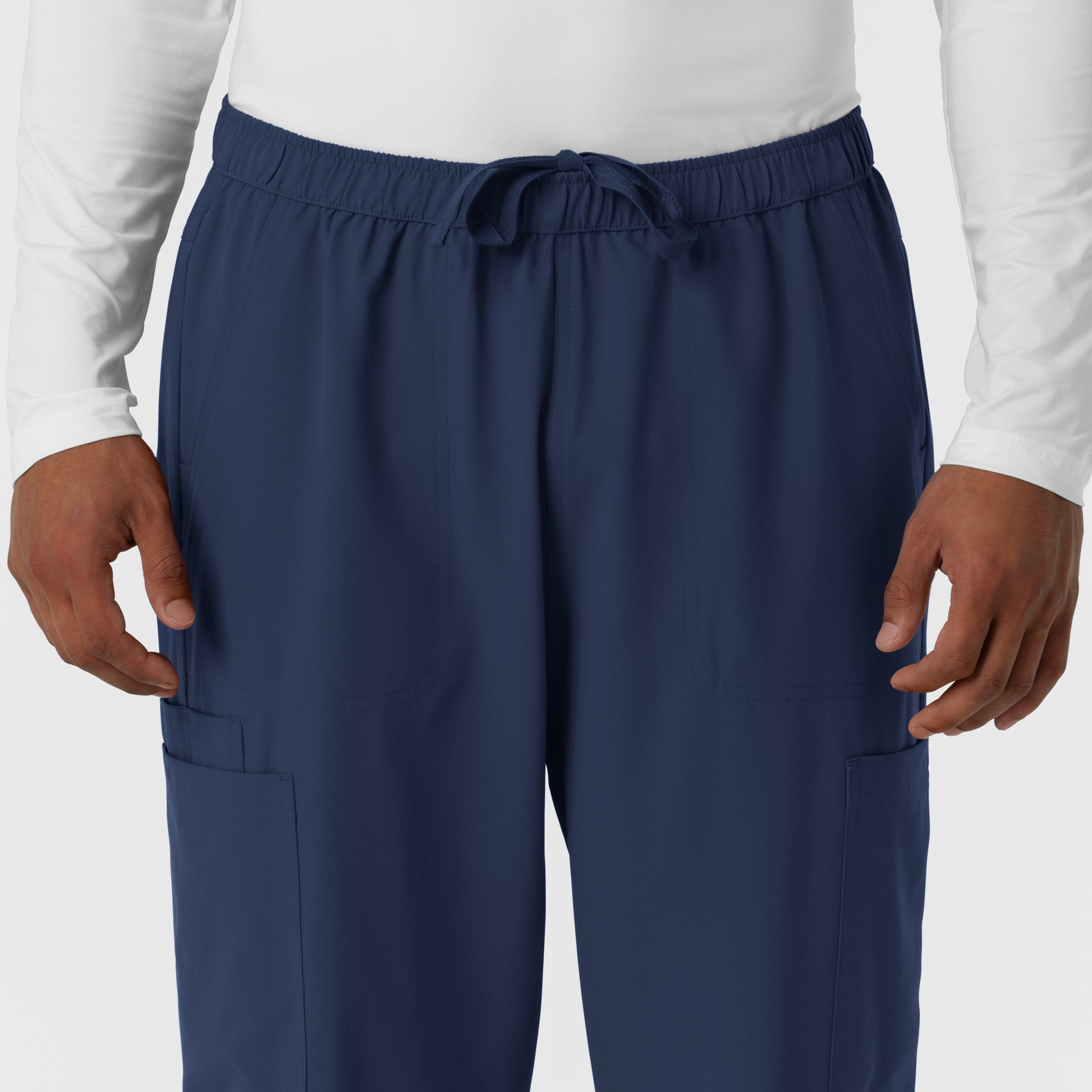 NURTUR 5380 Men's Straight Leg Cargo Scrub Pants Navy