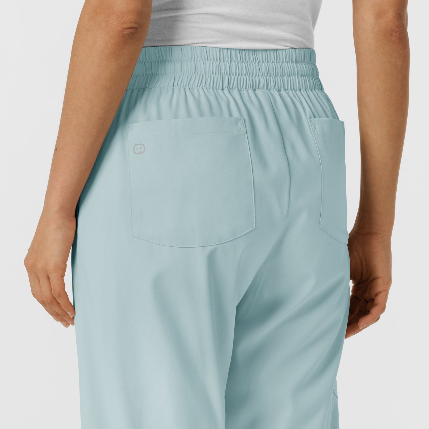 Boundless 5251 Bootcut Scrub Pants Sky Blue Model Image Alternate | Wink