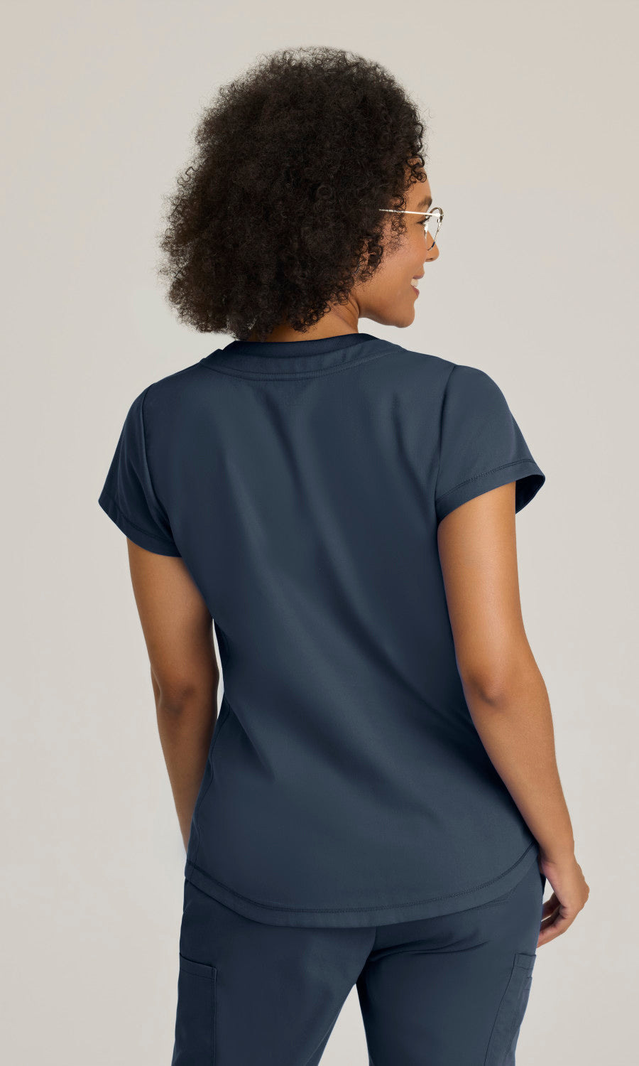 Grey's Anatomy GRT261 Evelyn Scrub Top Steel