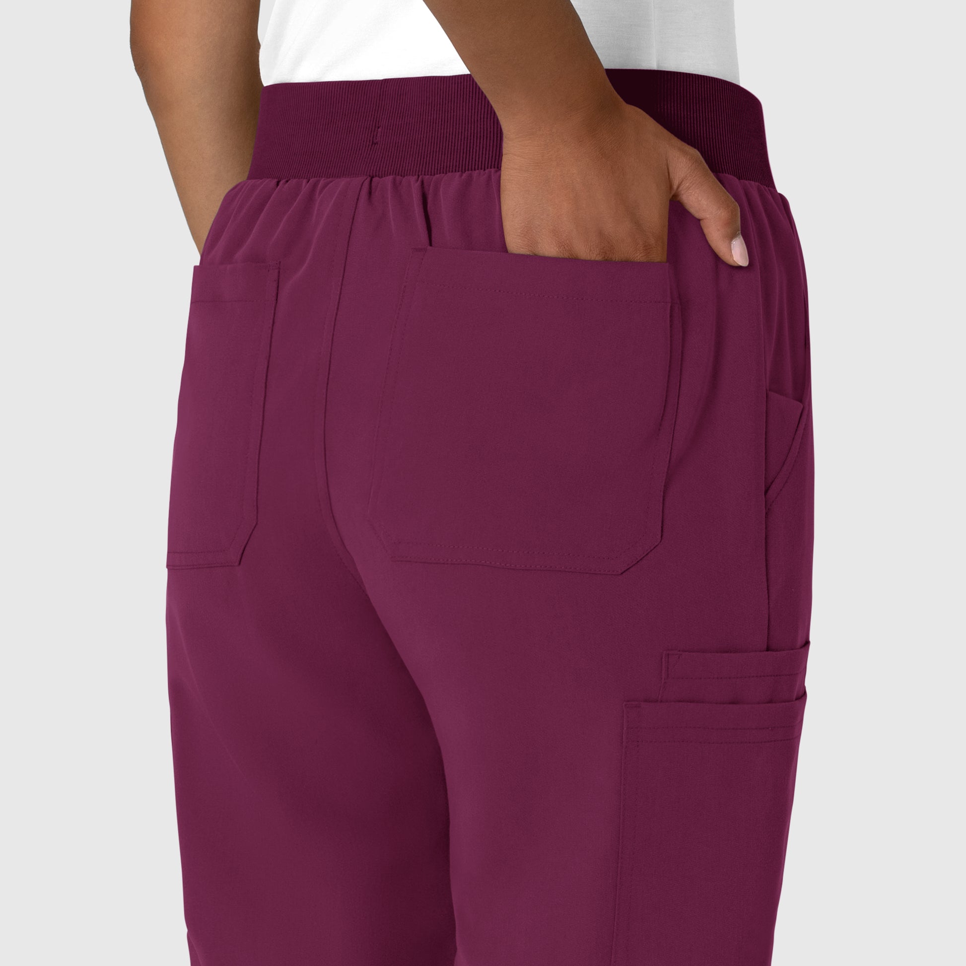 Nova 5132 Jogger Utility Scrub Pant Wine Model Image Alternate | Wink