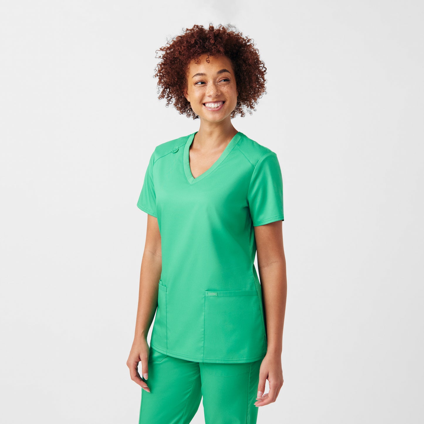 ProFlex LT105 Women's 3 Pocket V Neck Scrub Top Cool Mint Image