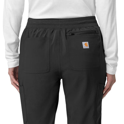 Force Cross-Flex C53110 Cargo Jogger Scrub Pants Black Model Image Alternate | Carhartt