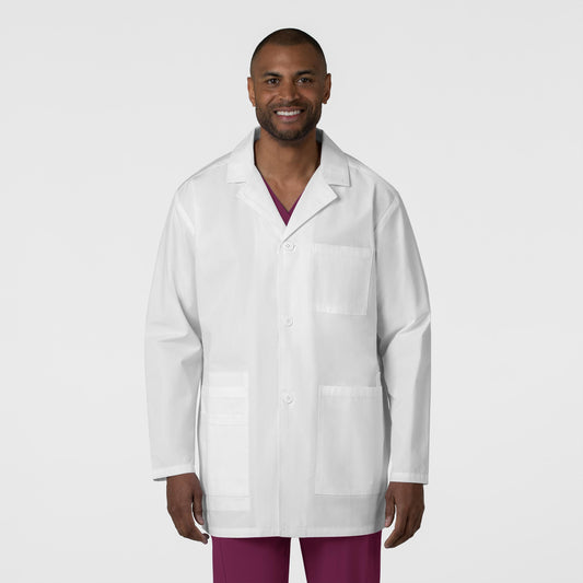 WonderLAB 7602 Unisex Iconic Lab Coat White Model Image Front | Wink