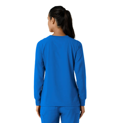 Force Cross-Flex C13610 Women's Crew Neck Long Sleeve Scrub Top Royal