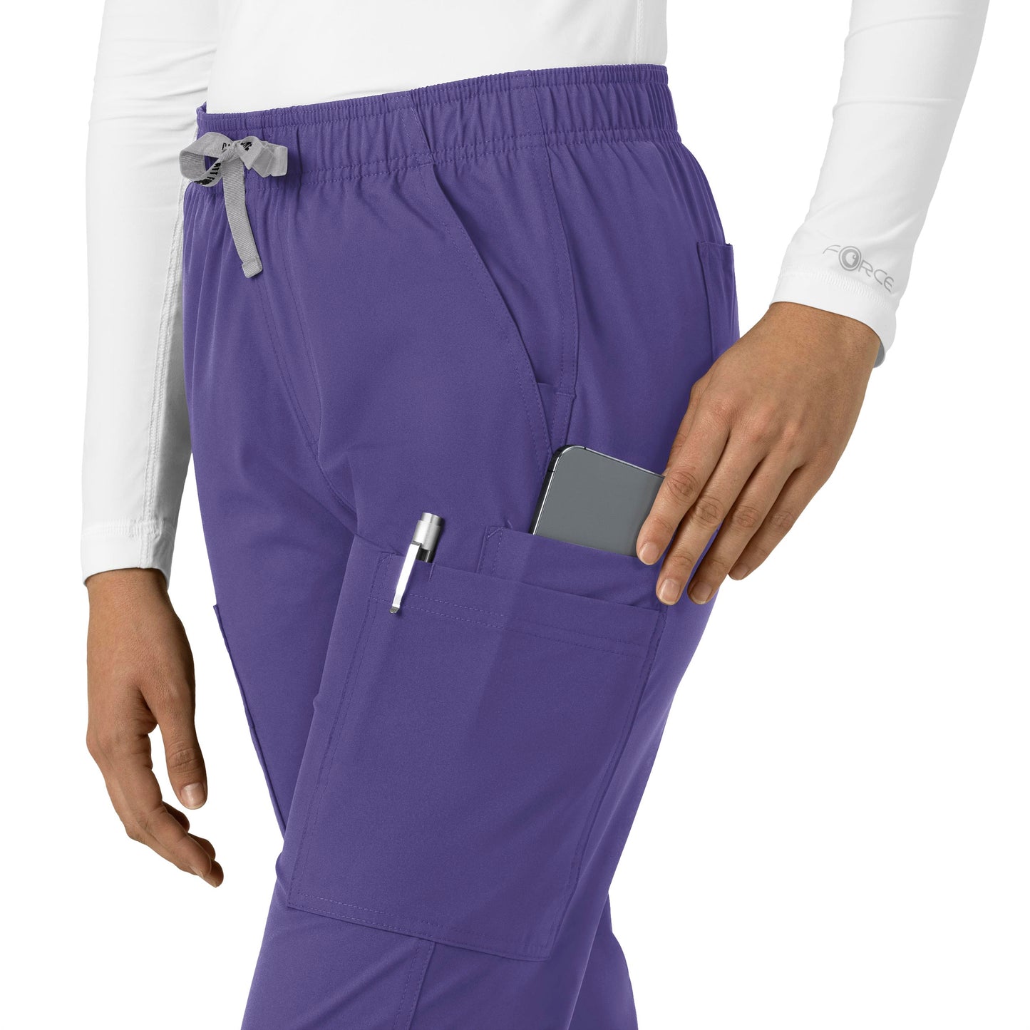 Force Essentials C51213 Straight Leg Scrub Pants Grape Model Image Left Side | Carhartt