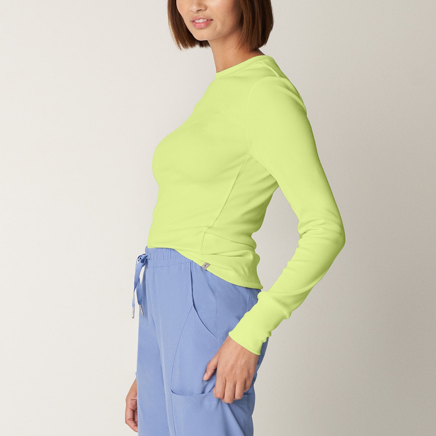 Forward LT103 Women's 1 Pocket Long Sleeve Tee Citron Image