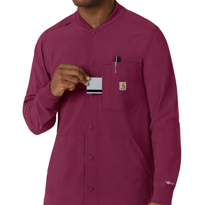 Force Cross-Flex C86210 Men's Shirt Jacket Wine Model Image Alternate | Carhartt