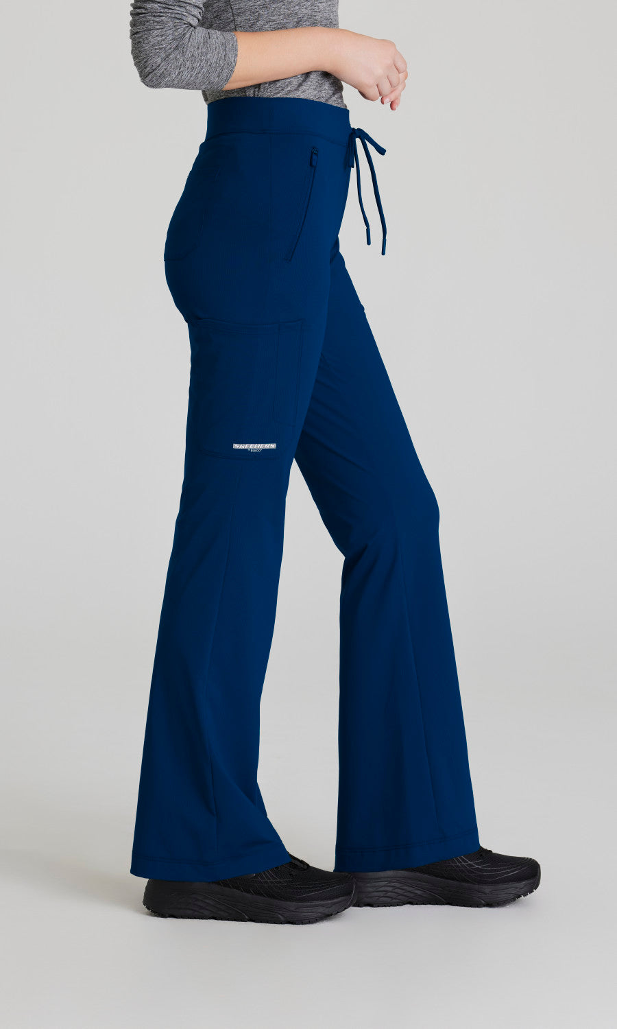 Skechers Slip-Ins Knits SKP656 Glide Knit Flare Scrub Pants Navy