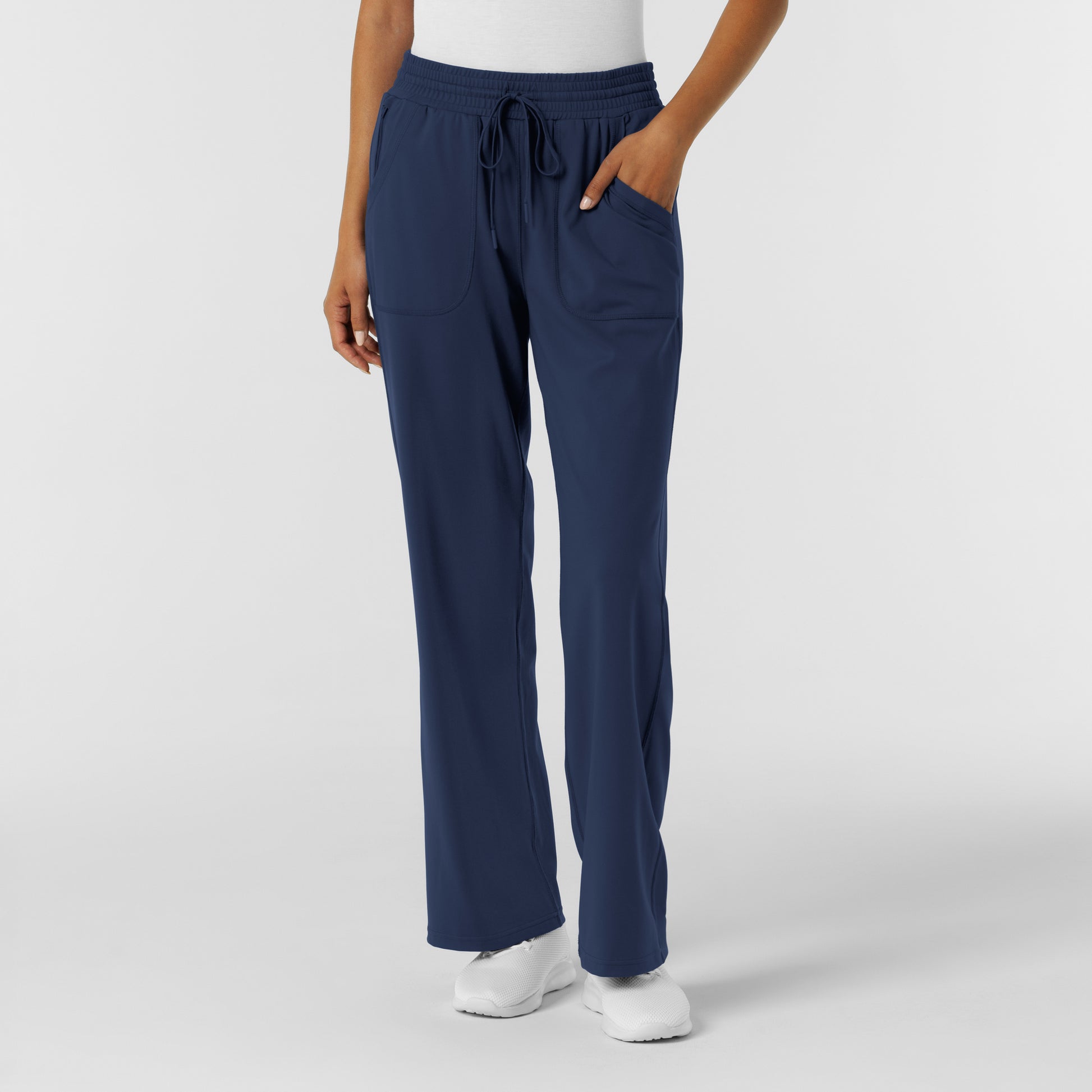 RENEW Knit 5559 Women's Wide Leg Scrub Pants Navy