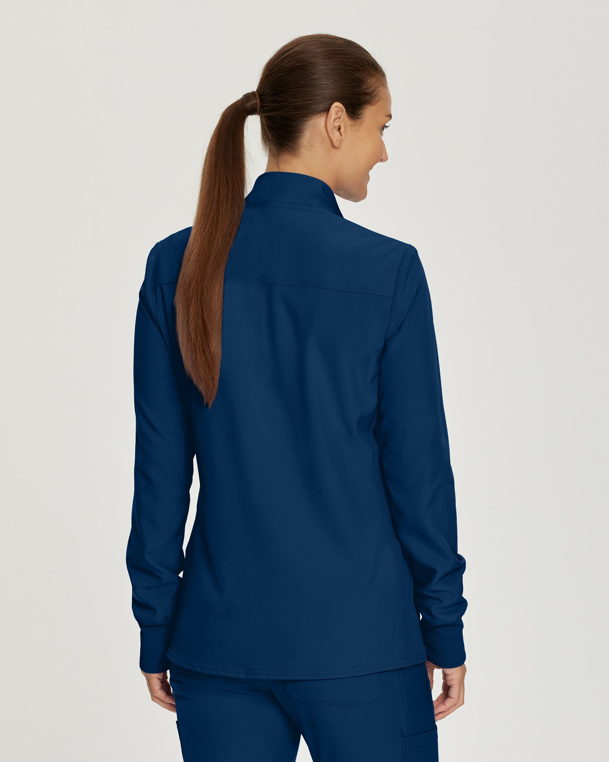 Forward LJ700 Women's 3 Pocket Scrub Jacket Navy Image