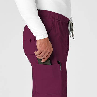 RENEW 5034 Men's Jogger Scrub Pants Wine Model Image Alternate | Wink