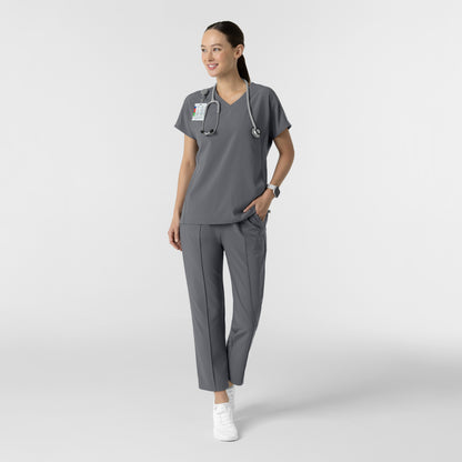 RENEW 5154 Women's Pintuck Scrub Pants Pewter
