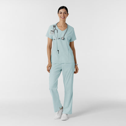 Boundless 6251 2-Pocket V-Neck Scrub Top Sky Blue Model Image Alternate | Wink