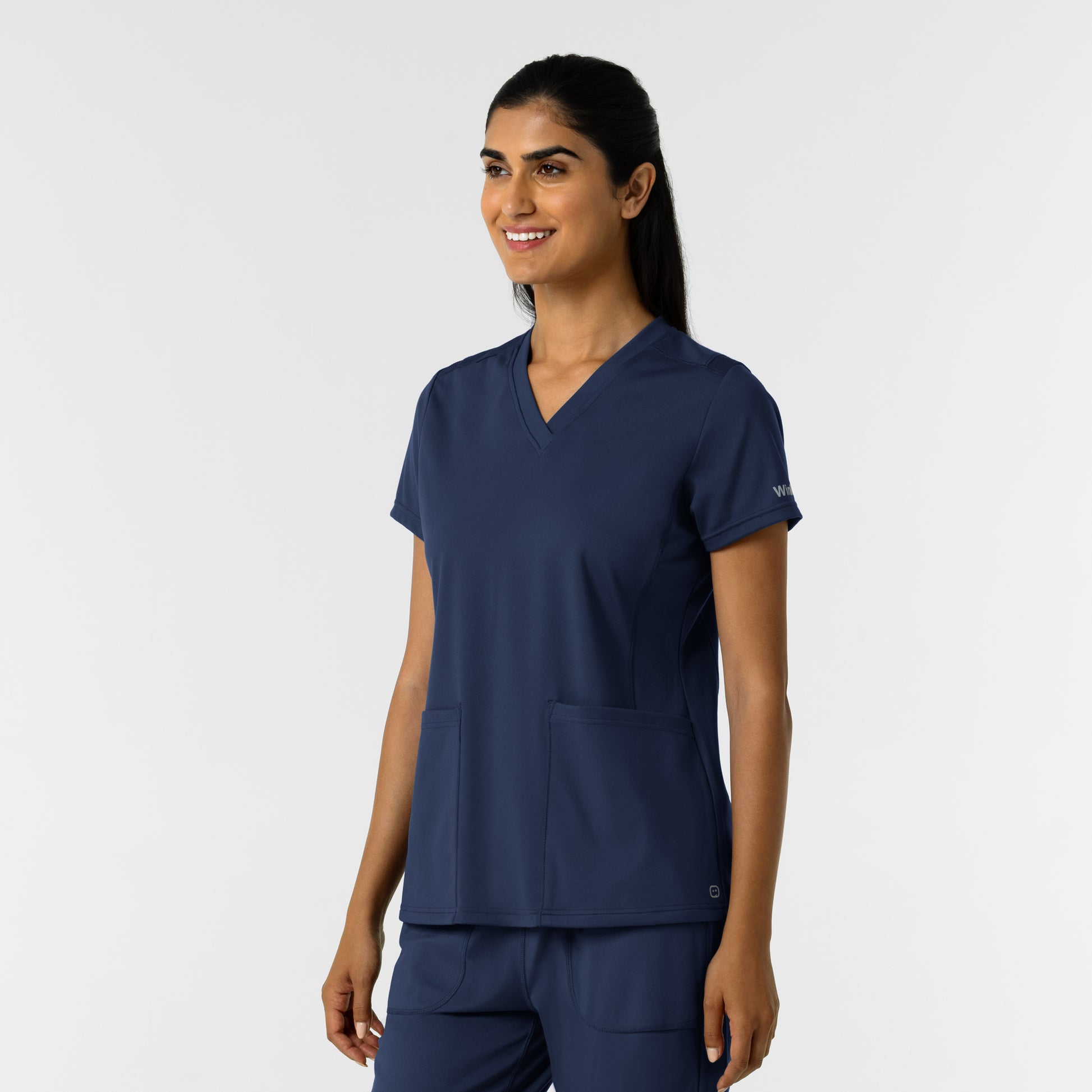 RENEW Knit 6559 Women's 2-Pocket Scrub Top Navy