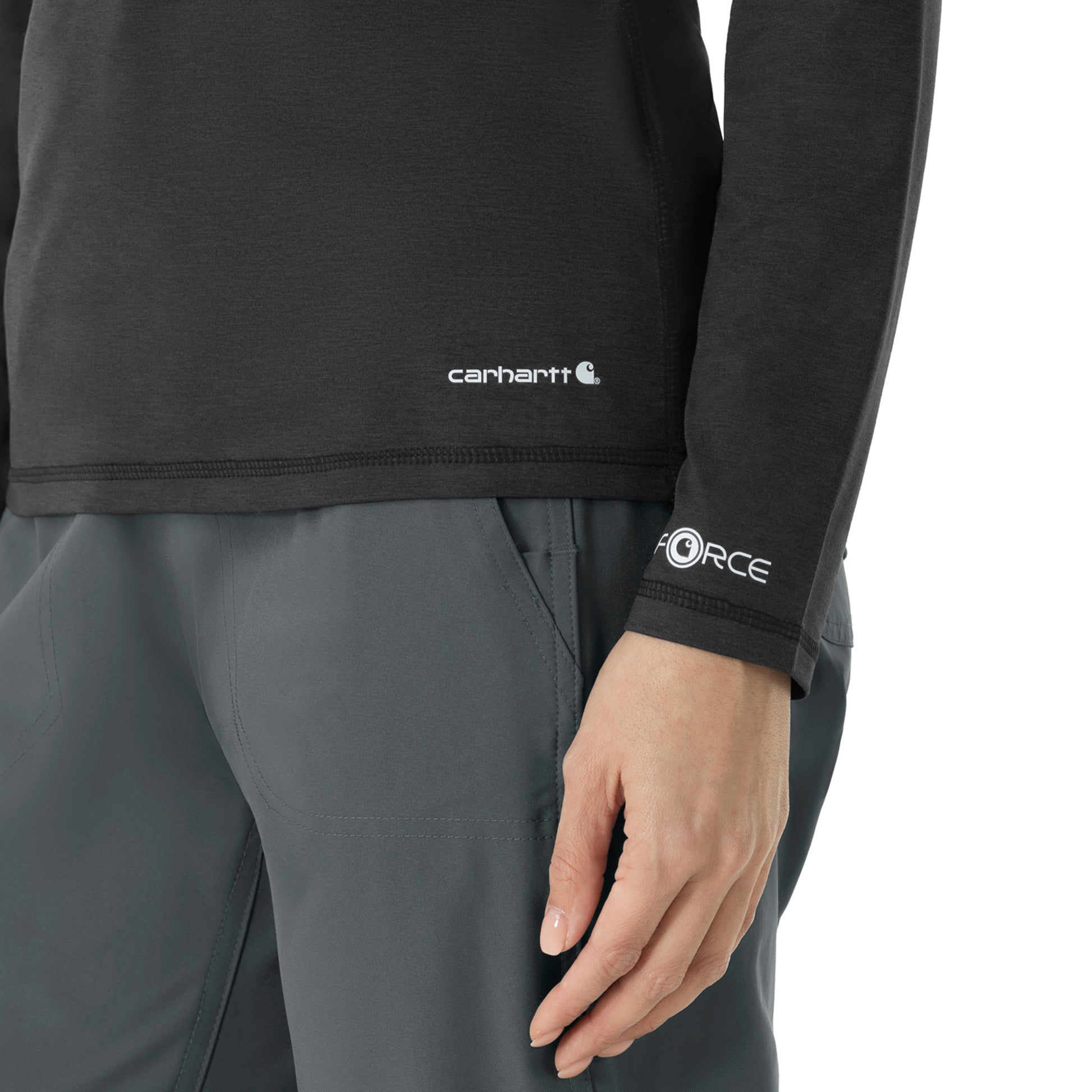 Layers C31009 Women's Performance Long Sleeve Tee Black Heather