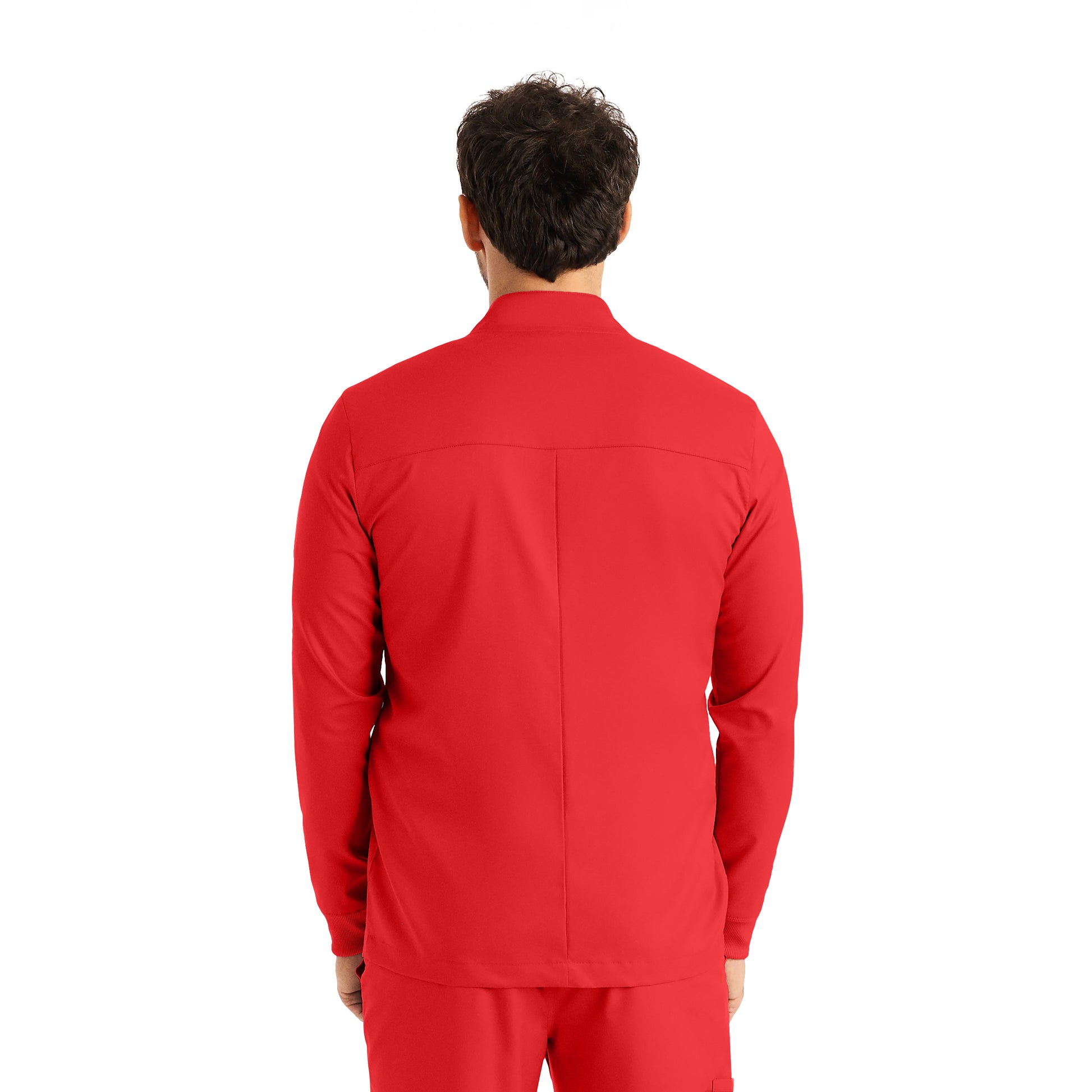 ProFlex LJ702 Men's 4 Pocket Scrub Jacket True Red Image