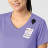 Boundless 6251 2-Pocket V-Neck Scrub Top Iris Purple Model Image Alternate | Wink