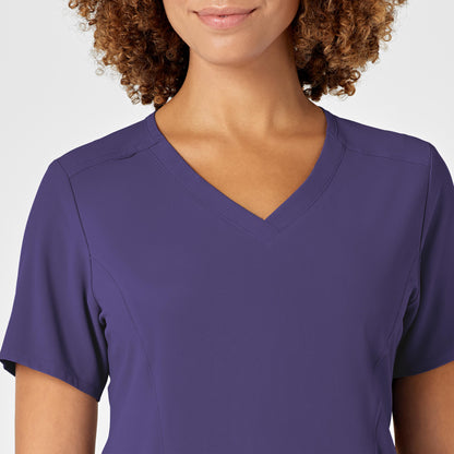 RENEW 6134 V-Neck Scrub Top Grape Model Image Left Side | Wink