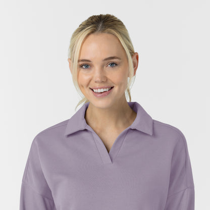 Unwind & Lounge 6189 Women's Relaxed Pullover Polo Wisteria