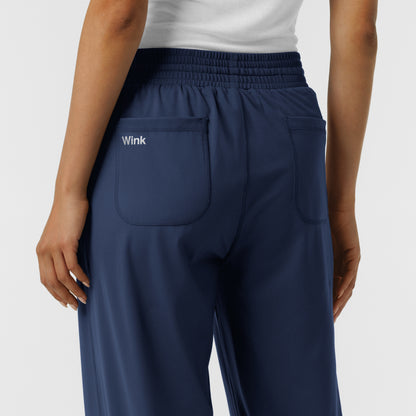 RENEW Knit 5559 Women's Wide Leg Scrub Pants Navy