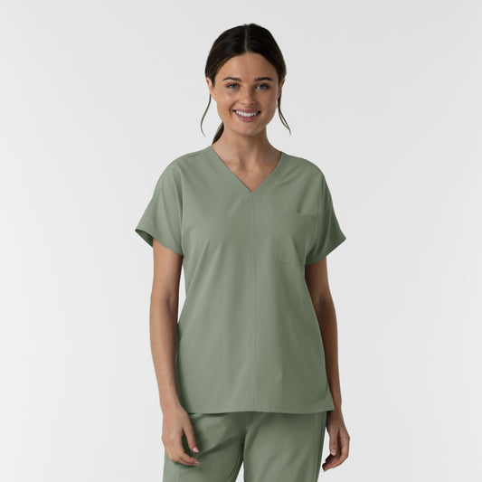NURTUR 6280 Women's Drop Shoulder Tunic Scrub Top Sage