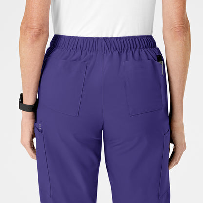 W123 5155 Flat Front Cargo Scrub Pants Grape Model Image Alternate | Wink