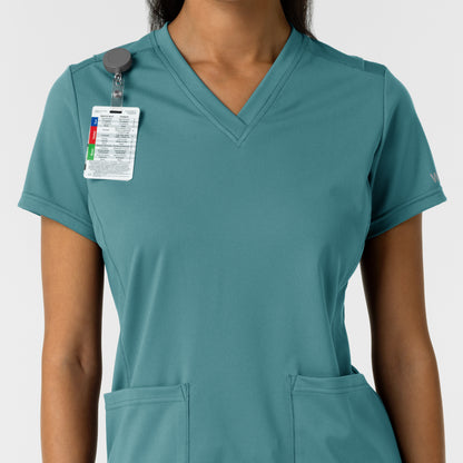 RENEW Knit 6559 Women's 2-Pocket Scrub Top Vintage Teal