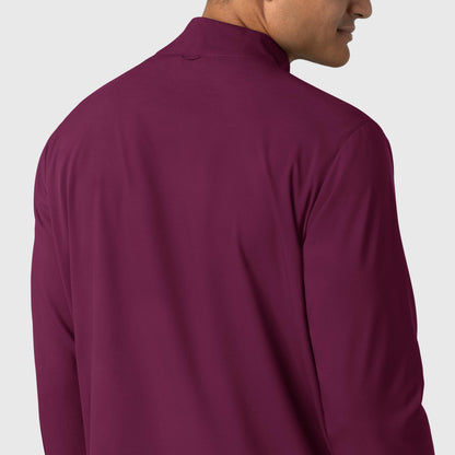 Boundless 8351 Men's Warm Up Scrub Jacket Wine Model Image Alternate | Wink