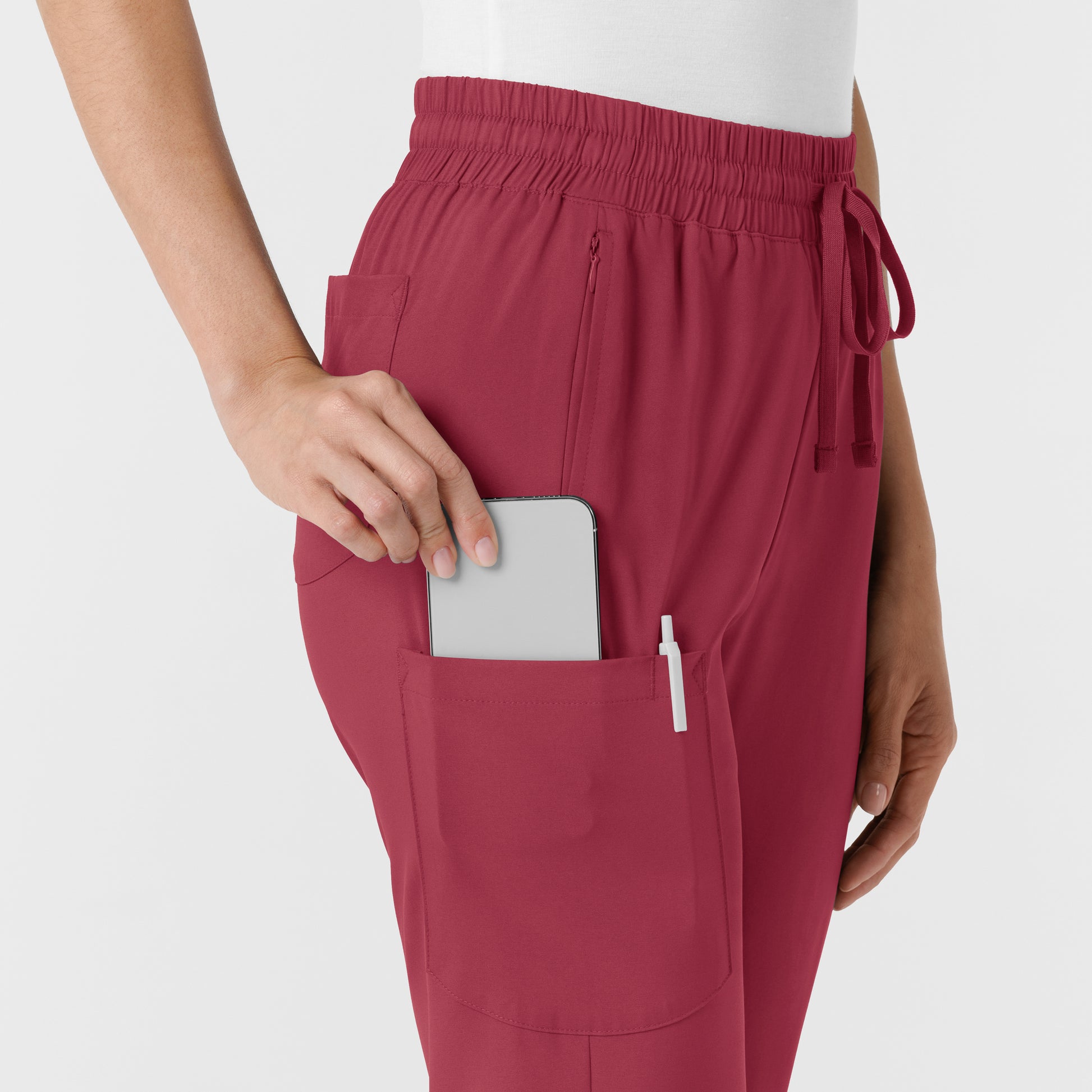Boundless 5251 Women's Bootcut Scrub Pants Ruby